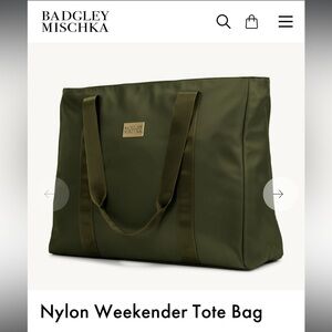 *NWT* Badgley Mischka Weekender Travel Bag in Olive